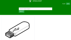 openclipart圖庫：USB Thumb Drive 3-資源代表圖