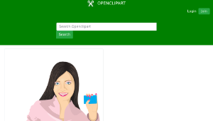 openclipart圖庫：Shopping Girl縮圖