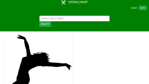 openclipart圖庫：Carefree Dancing Woman Silhouette-資源代表圖