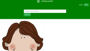 openclipart圖庫：Middle aged woman brown hair-資源代表圖