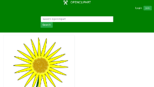 openclipart圖庫：Flower, Sunflower-資源代表圖