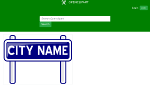 openclipart圖庫：City nameplate
