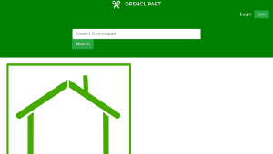 openclipart圖庫：eco green house icon縮圖