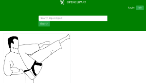 openclipart圖庫：Karate kick-資源代表圖