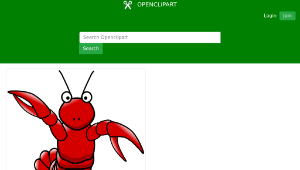openclipart圖庫：cartoon lobster-資源代表圖