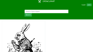 openclipart圖庫：Alice In Wonderland - 2 - the white rabbit