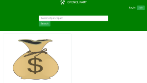 openclipart圖庫：dollar bag縮圖