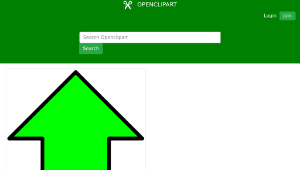 openclipart圖庫：Green up arrow縮圖