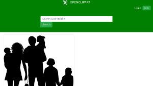 openclipart圖庫：Happy Family Silhouette-資源代表圖