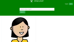 openclipart圖庫：Colored Student Girl縮圖