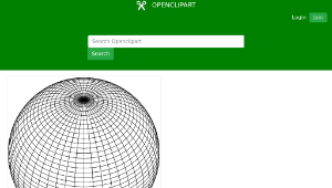 openclipart圖庫：Grid sphere