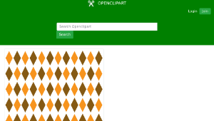 openclipart圖庫：Brown & Orange Retro Diamond Pattern 1縮圖