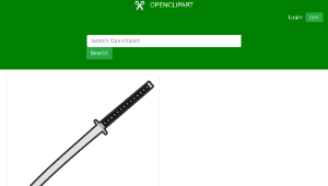 openclipart圖庫：Simple Katana Cartoon Look縮圖