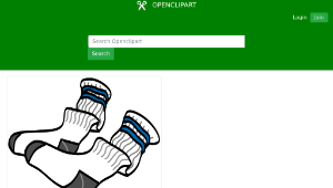 openclipart圖庫：athletic crew socks縮圖