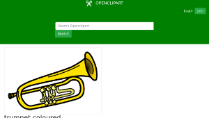 openclipart圖庫：trumpet coloured-資源代表圖