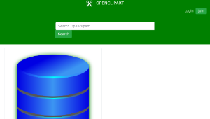 openclipart圖庫：Blue Database縮圖