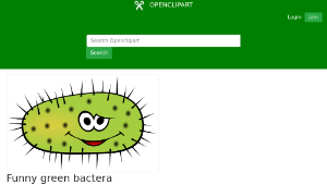 openclipart圖庫：Funny green bactera-資源代表圖