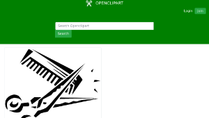 openclipart圖庫：Architetto -- Forbici e petine-資源代表圖