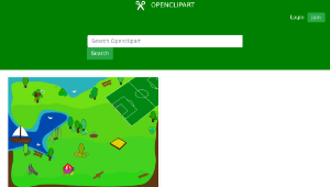 openclipart圖庫：Park at the sea縮圖