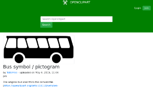openclipart圖庫：Bus symbol / pictogram縮圖