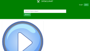 openclipart圖庫：Blue Play Button Pressed Down-資源代表圖