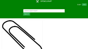 openclipart圖庫：Simple paper clip-資源代表圖