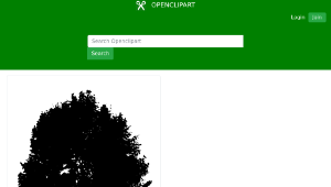 openclipart圖庫：tree silhouette 7縮圖