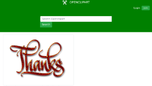 openclipart圖庫：Thanks, textured digital calligraphy-資源代表圖