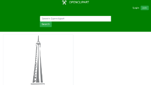 openclipart圖庫：Eiffle tower Paris縮圖