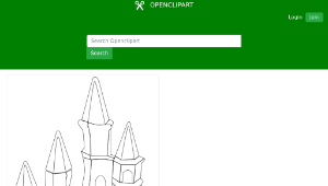 openclipart圖庫：Castle (outline)縮圖