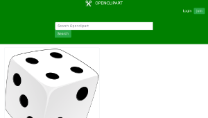 openclipart圖庫：Single Die縮圖