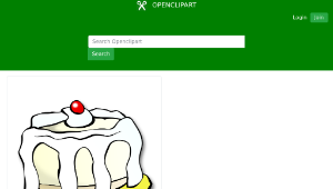 openclipart圖庫：White cake-資源代表圖