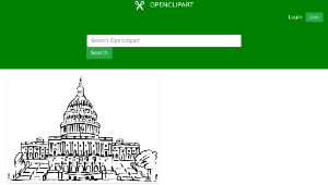 openclipart圖庫：US Capitol Building Drawing縮圖