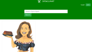 openclipart圖庫：Waitress縮圖