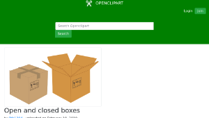openclipart圖庫：Open and closed boxes