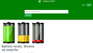 openclipart圖庫：Battery levels. Niveles de baterÃ­a-資源代表圖