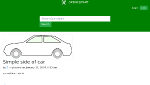 openclipart圖庫：Simple side of car-資源代表圖