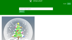 openclipart圖庫：Christmas tree snow globe縮圖