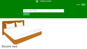 openclipart圖庫：Double bed縮圖