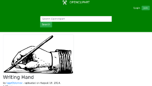 openclipart圖庫：Writing Hand縮圖