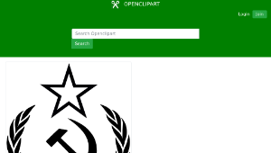 openclipart圖庫：hammer sickle star wreath-資源代表圖