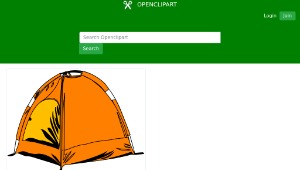 openclipart圖庫：Architetto -- tenda a campeggio縮圖