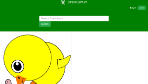 openclipart圖庫：Funny Chick Eating Earthworm Cartoon縮圖