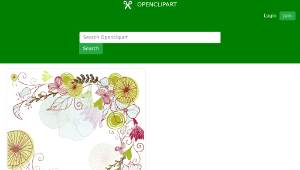 openclipart圖庫：Floral Corner Border Frame縮圖