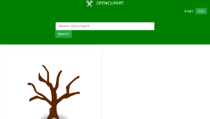 openclipart圖庫：RPG map symbols: deserted tree縮圖