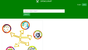 openclipart圖庫：Social Network with Avatars縮圖