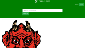openclipart圖庫：devil head縮圖