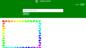 openclipart圖庫：Butterfly frame (colourful)縮圖