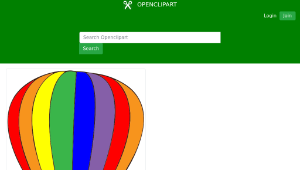 openclipart圖庫：Colorful Hot Air Balloon-資源代表圖