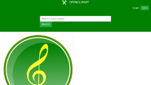 openclipart圖庫：Music Icon-Green-2縮圖